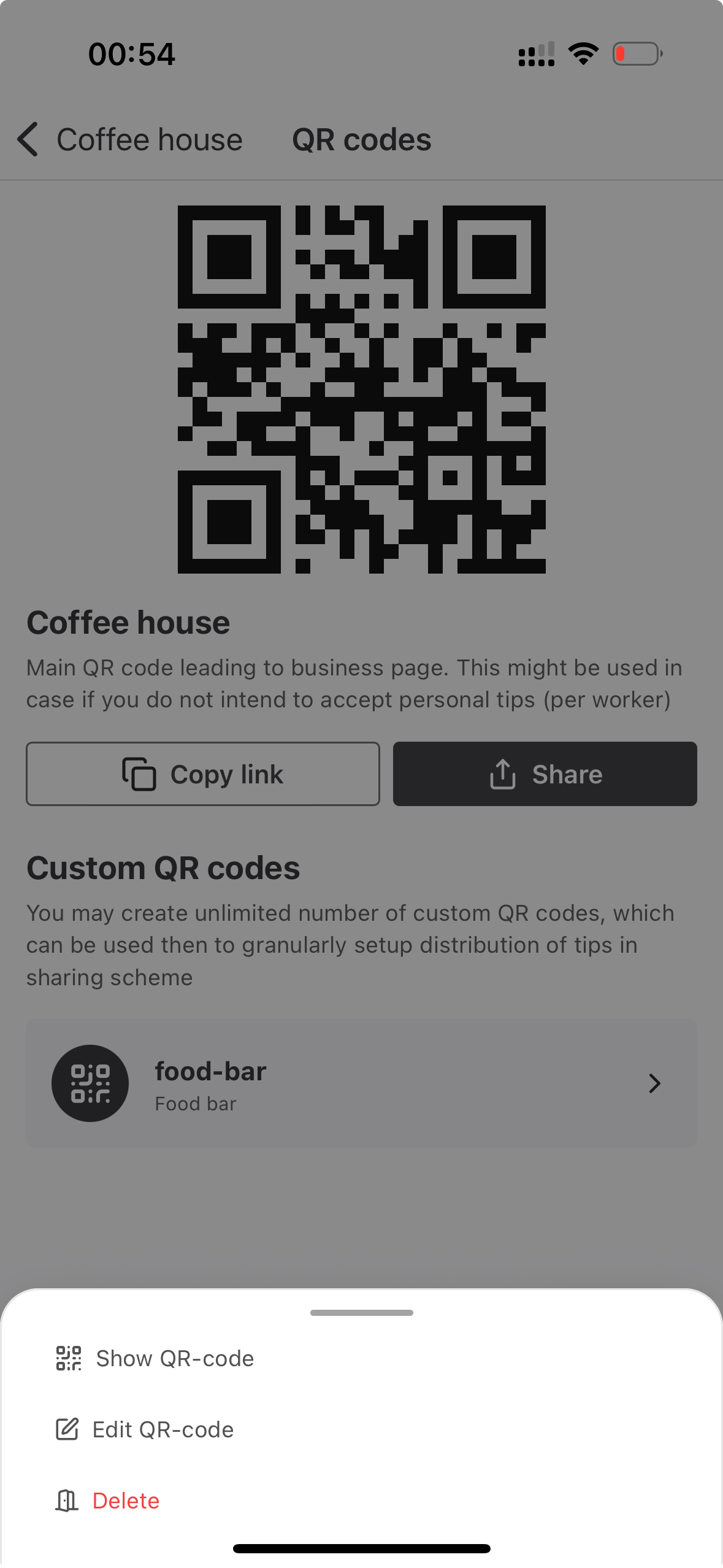 Team QR code